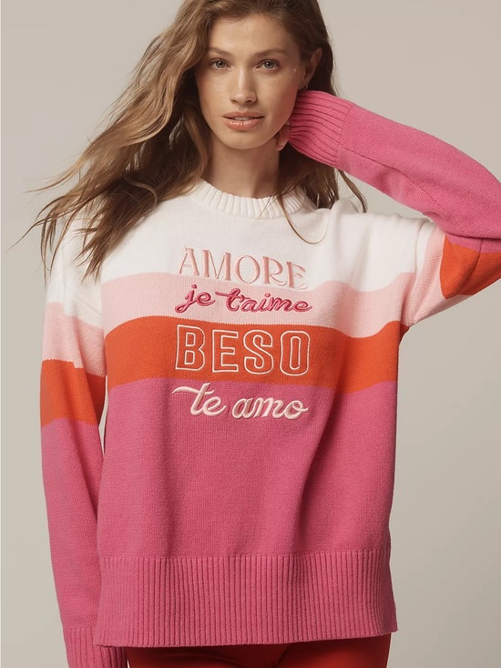 Beach Riot Sweaters - Anthropologie Beach Riot Callie Love Pink Long Sleeve Sweater Size XS NWT